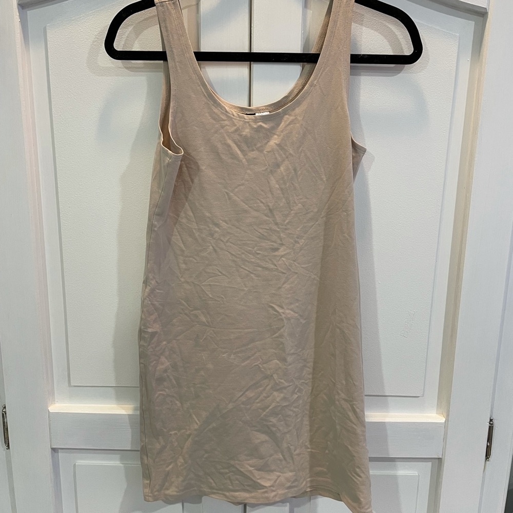 Nude mini dress